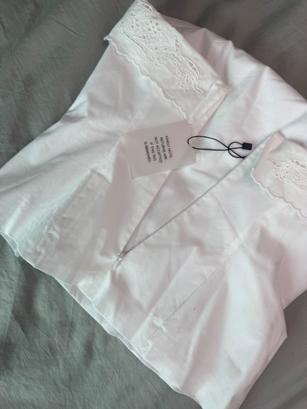 Camila Coelho white eyelet corset top XS - Picture 5 of 7